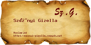 Szőnyi Gizella névjegykártya